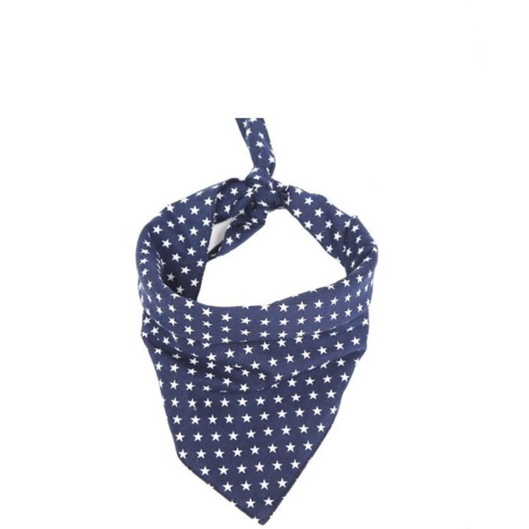 Pet Triangle Towel Christmas Snowflake Dog Saliva Towel - Size L - Blue Cart Online