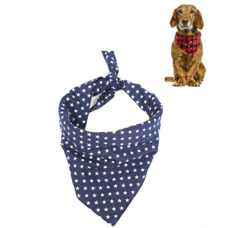 Pet Triangle Towel Christmas Snowflake Dog Saliva Towel - Size L - Blue Cart Online